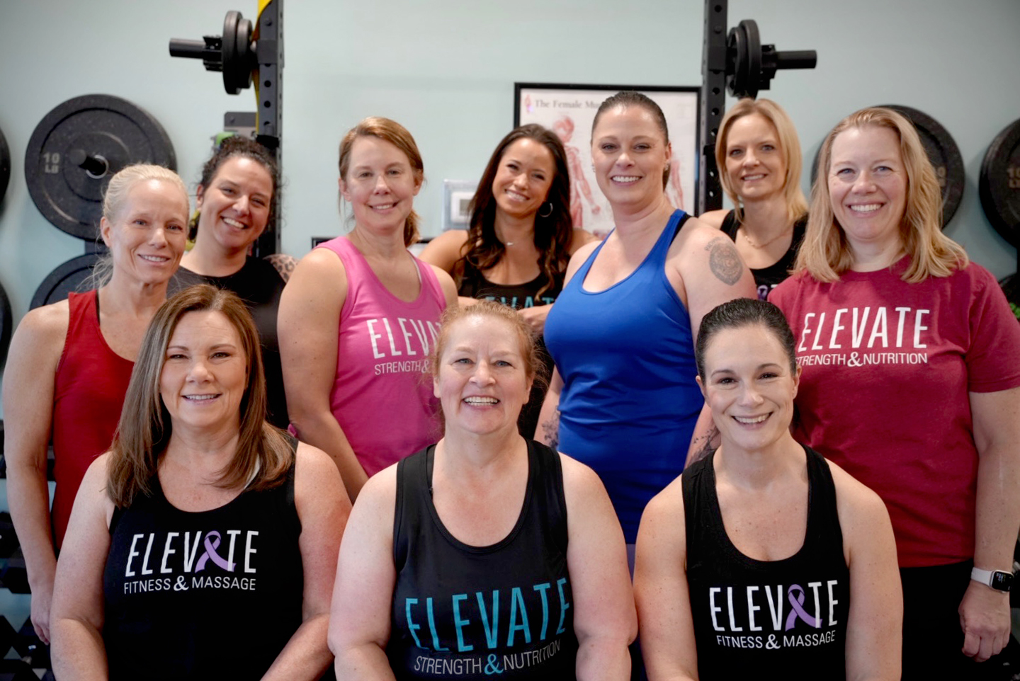 Women strength training together at Elevate Strength and Nutrition in Blaine